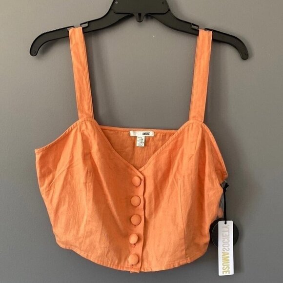 Romantic Cottagecore Top Linen Blend Bustier Whimsical Large - Picture 3 of 12